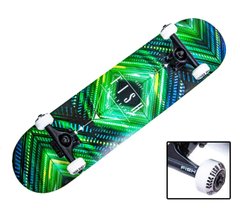 Скейтборд дерев&#39;яний Fish Skateboard "Green Rhombus"