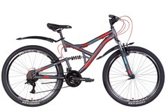 Гірський велосипед 26" Discovery CANYON AM2 Vbr 2022 (темно-сірий з червоним та блакитним (м))