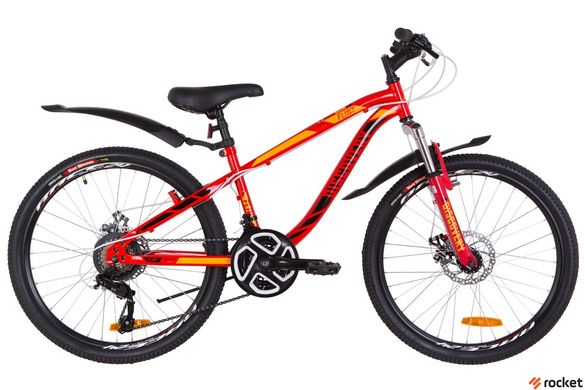 Велосипед Підлітковий Discovery FLINT AM DD 24д. Червоно-помаранчевий, Червоний