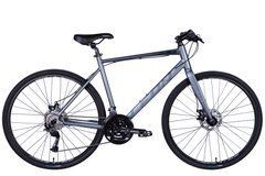 Чоловічий гірський велосипед AL 28" Leon HD 80 DD рама-21" сірий з чорним (матовий) 2024