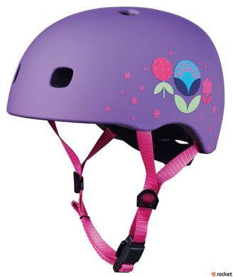 Шолом дитячий Micro Floral Purple LED Розмір M (52-56)