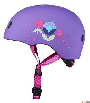 Шлем детский Micro Floral Purple LED Размер M (52-56)