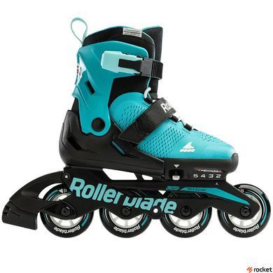 Роликовые коньки детские Rollerblade Microblade 2023 aqua-black 36.5-40