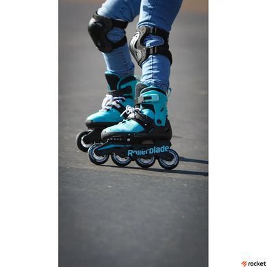 Роликовые коньки детские Rollerblade Microblade 2023 aqua-black 36.5-40