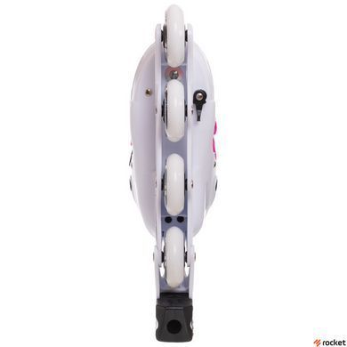 Роликовые коньки детские раздвижные Zelart Z-2925 (PL, PVC, колесо PU, пласт. рама, розовый)