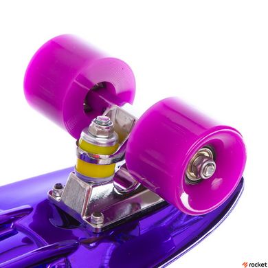 Скейтборд Пенні Борд Фіолетовий з металізованого декою, фиолетовый