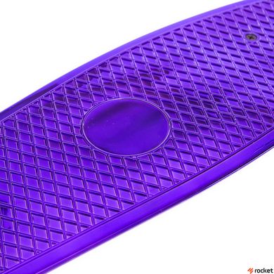 Скейтборд Пенни Борд Фиолетовый с метализированной декой, фиолетовый