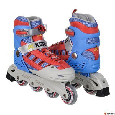 Роликовые коньки раздвижные KEPAI SK-320 (28-39) (PL,PVC, кол.PU, пласт.рама, цвета в ассортименте)