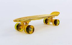 Скейтборд Пенні Борд Золото з металізованого декою, Золото