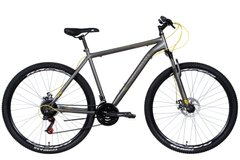 Мужской велосипед ST 29" Discovery RIDER AM DD рама- 2022 (темно-серебристый с желтым (м))