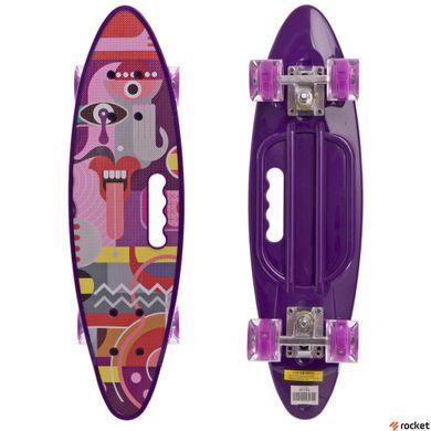 Скейтборд пластиковый Genuine Riders HB-31B-2, фиолетовый