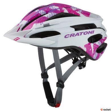 Шлем подростковый защитный Cratoni Pacer Junior Белый/Розовый S (50-55 см), Розовый, S