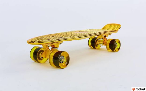 Скейтборд Пенні Борд Золото з металізованого декою, Золото