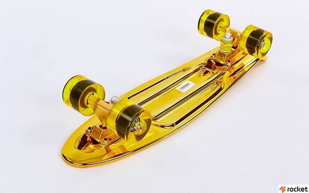 Скейтборд Пенни Борд Золото с метализированной декой, Золото