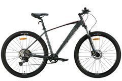 Чоловічий гірський велосипед AL 29" Leon TN-70 HDD рама-19" графітовий з чорним та червоним (матовий) 2024