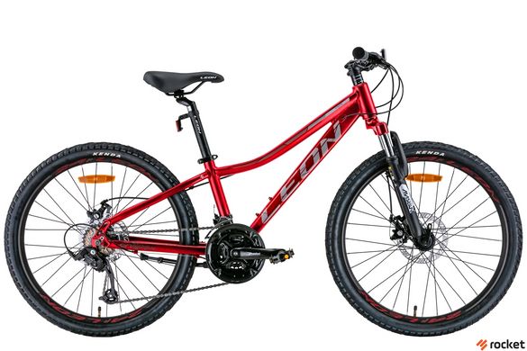 Велосипед 24" Leon JUNIOR AM DD 2022 (красный с серым)