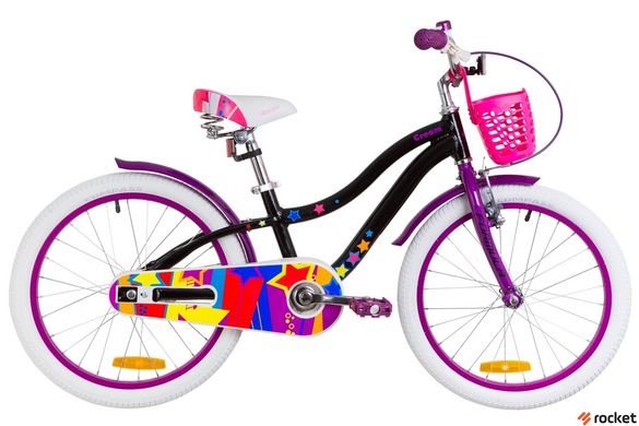 Велосипед Дитячий FORMULA CREAM 20д. Чорно-фіолетовий, Черный