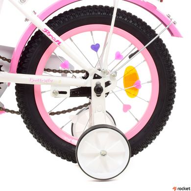 Детский велосипед от 2 лет Profi Butterfly 14" White