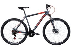 Чоловічий велосипедд ST 29" Discovery RIDER AM DD рама-2022 (темно-сріблястий з червоним (м))
