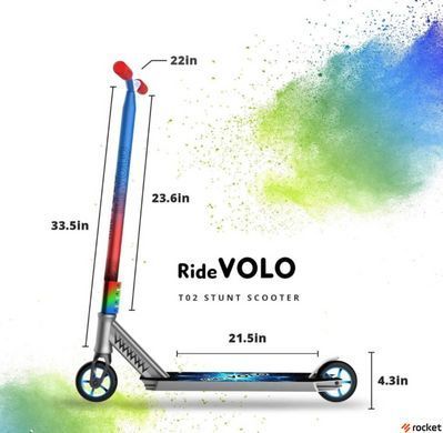 Трюковой самокат Maraton Ride Volo Silver T02 Blue