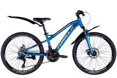 Велосипед підлітковий AL 24" Formula BLACKWOOD 1.0 DD FR рама-12,5" синьо-сріблястий 2025