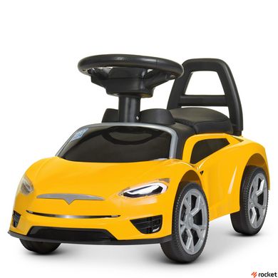 Машинка-каталка толокар Tesla Желтая