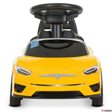 Машинка-каталка толокар Tesla Желтая