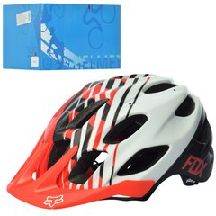 Шлем велосипедный взрослый Helmet Fox Красно-белый