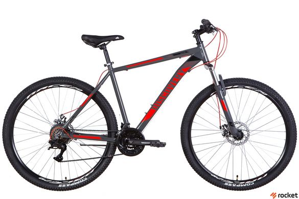 Гірський велосипед AL 29" Discovery BASTION AM DD рама-2022 (сіро-червоний (м))