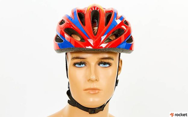 Шлем велосипедный с механизмом регулировки Красный Размер L (58-61)