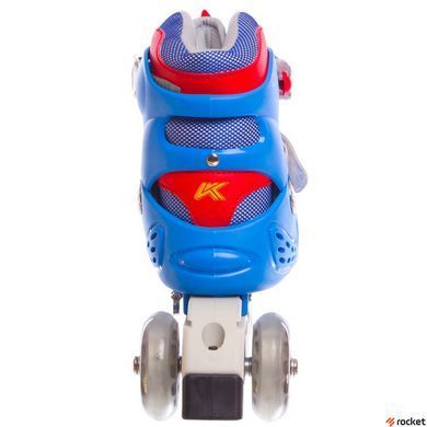 Роликовые коньки раздвижные детские KEPAI SK-321 (28-38) (изменен. полож. колес, цвета в ассортименте)