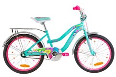 Велосипед Детский FORMULA FLOWER 20д. Бирюзовый, бирюзовый