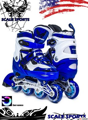 Роликовые коньки Scale Sports LF 967 Синие 29-33
