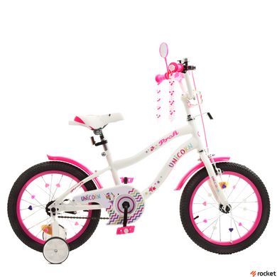 Велосипед дитячий від 5 років PROF1 Unicorn 18д. Білий