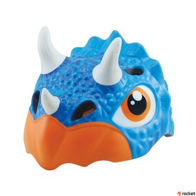 Шлем защитный детский GLOBBER FANTASY, трицератоп, с фонариком, 49-55см