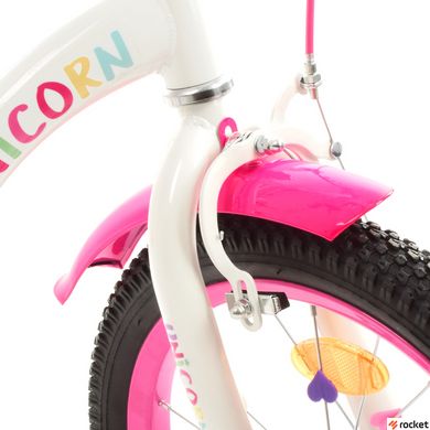 Велосипед детский от 5 лет PROF1 Unicorn 18д. Белый