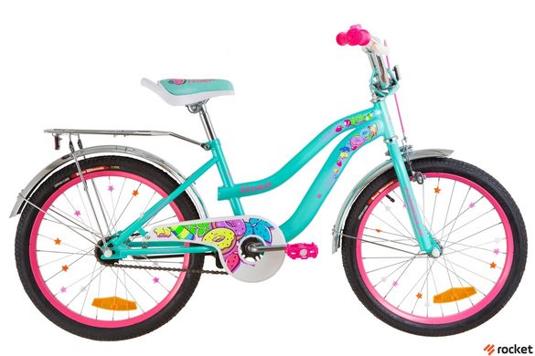 Велосипед Дитячий FORMULA FLOWER 20д. бірюзовий, бирюзовый