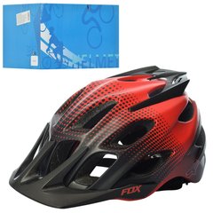 Шолом велосипедний дорослий Helmet Fox Чорно-червоний
