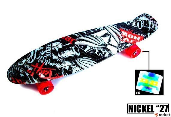 Пенні борд NICKEL 27" "STREET"з світящими колесами