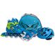 Роликовые коньки раздвижные детские в наборе защита, шлем, сумка Banwei SK-181 (колесо-PU светящ., р-р 31-38, цвета в ассортименте)