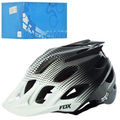 Шлем велосипедный взрослый Helmet Fox Бело-черный