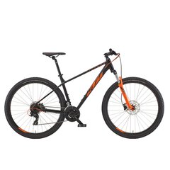 Мужской велосипед KTM CHICAGO 272 27.5" рама M/43, черный матовый (оранжевый), 2022
