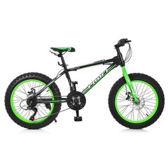 Велосипед Дитячий Profi POWER 20д. Чорно-зелений, Черный