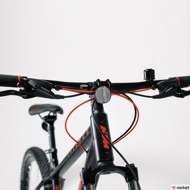 Мужской велосипед KTM CHICAGO 272 27.5" рама M/43, черный матовый (оранжевый), 2022