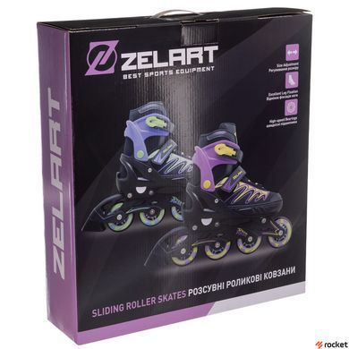 Роликові ковзани дитячі розсувні Zel art Z-2914 (PL, PVC, колесо PU, пласт. рама, кольори в асортименті)