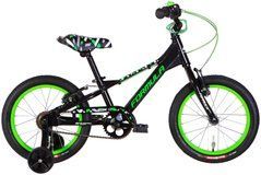 Велосипед от 4 лет детский AL 16" Formula Kid SLIM Vbr FR рама-8,5" черный с зеленым 2026
