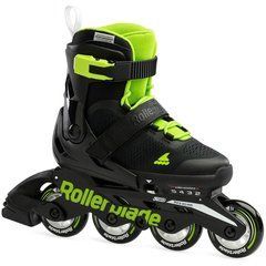 Роликовые коньки детские Rollerblade Microblade 2023 black-green 28-32