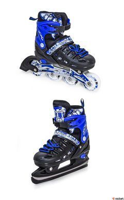 Ролики-коньки Scale Sports Blue/Black 2в1 размер 34-37