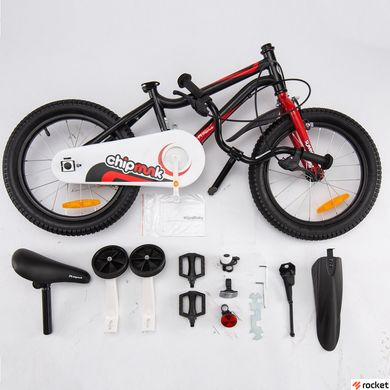 Велосипед дитячий від 4 років RoyalBaby Chipmunk MK 16", OFFICIAL UA, чорний