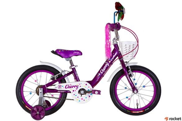 Велосипед 16" Formula CHERRY 2022 (фиолетовый с белым)